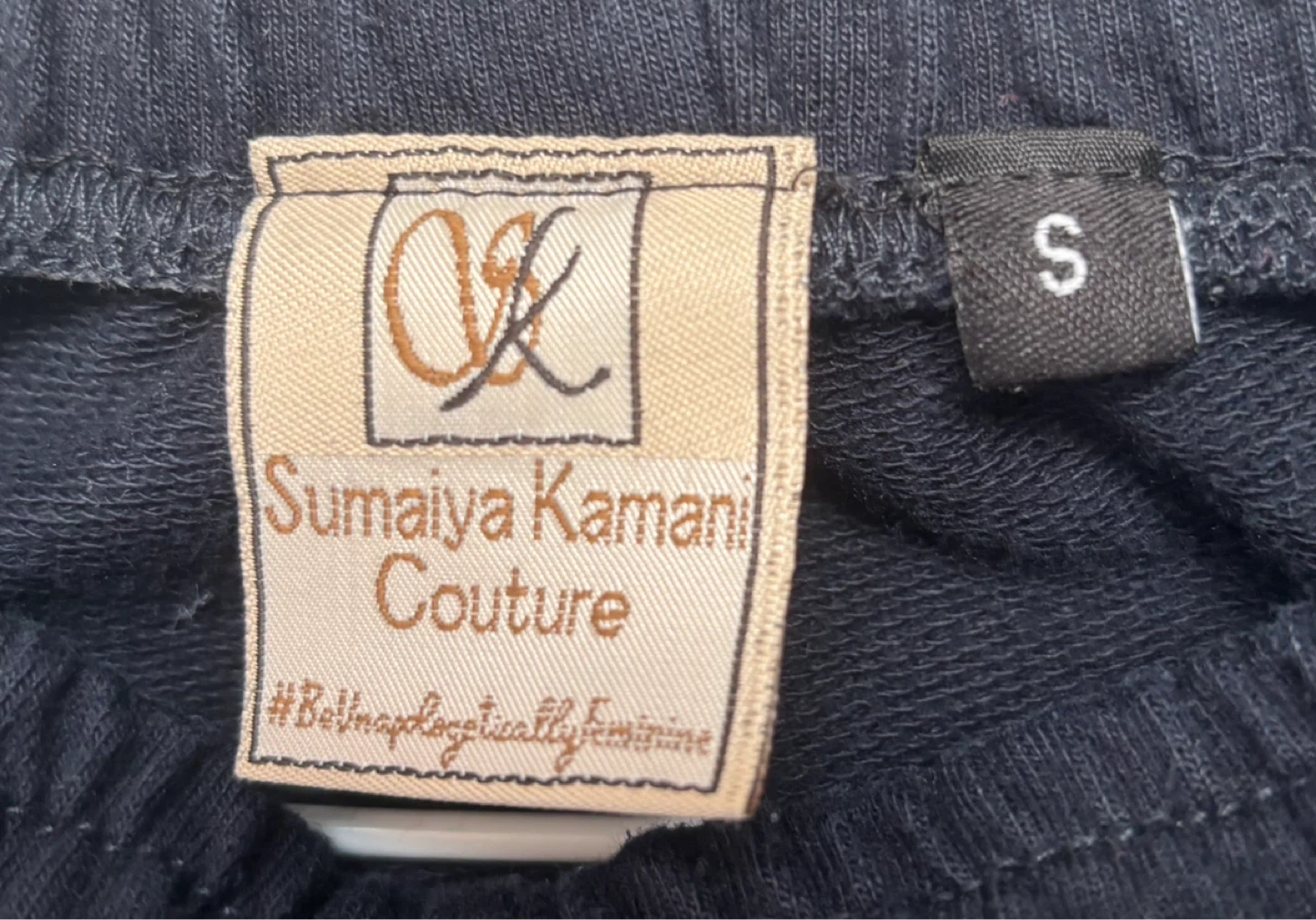 Sumaiya Kaman Couture Navy Joggers Size S - photo 2