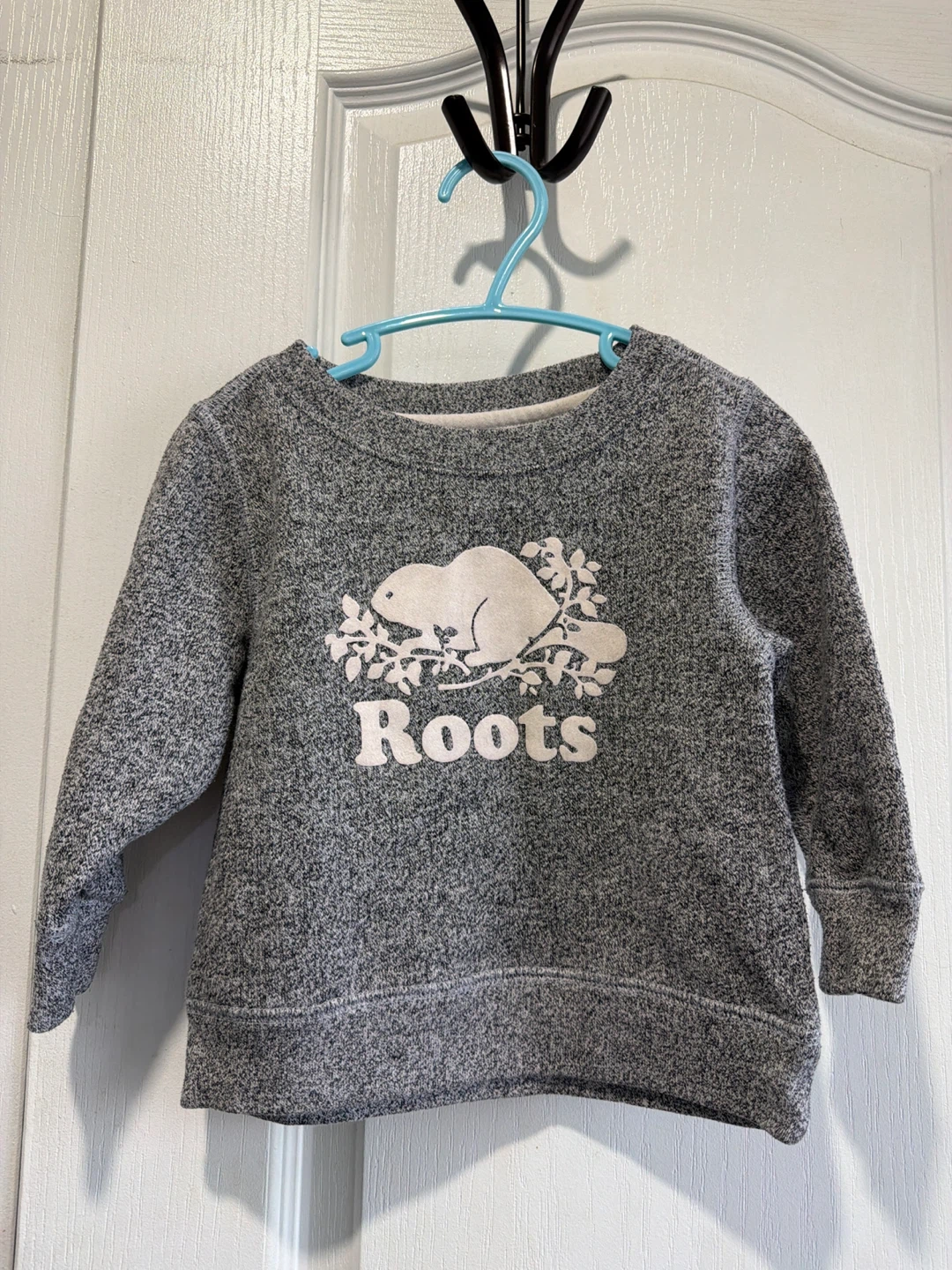 Roots Toddler Grey Beaver Logo Sweatshirt