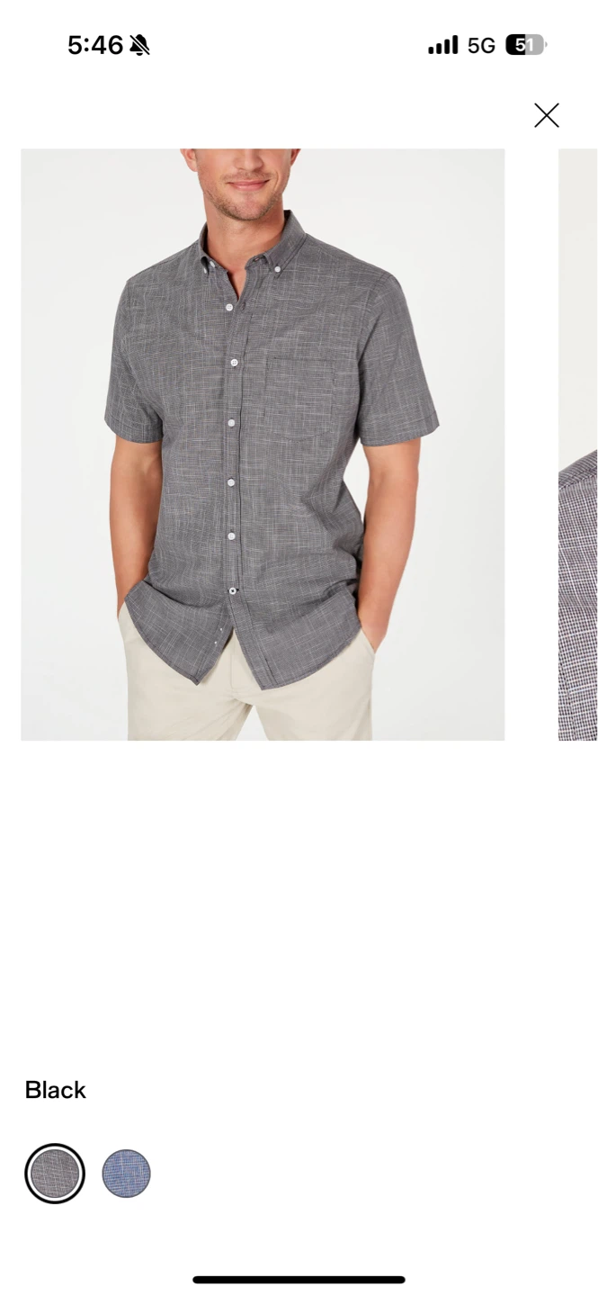 Men's Short Sleeve Button Down Shirt