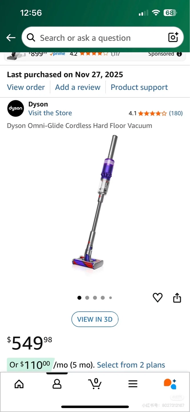 Dyson Omni-Glide Cordless Hard Floor Vacuum