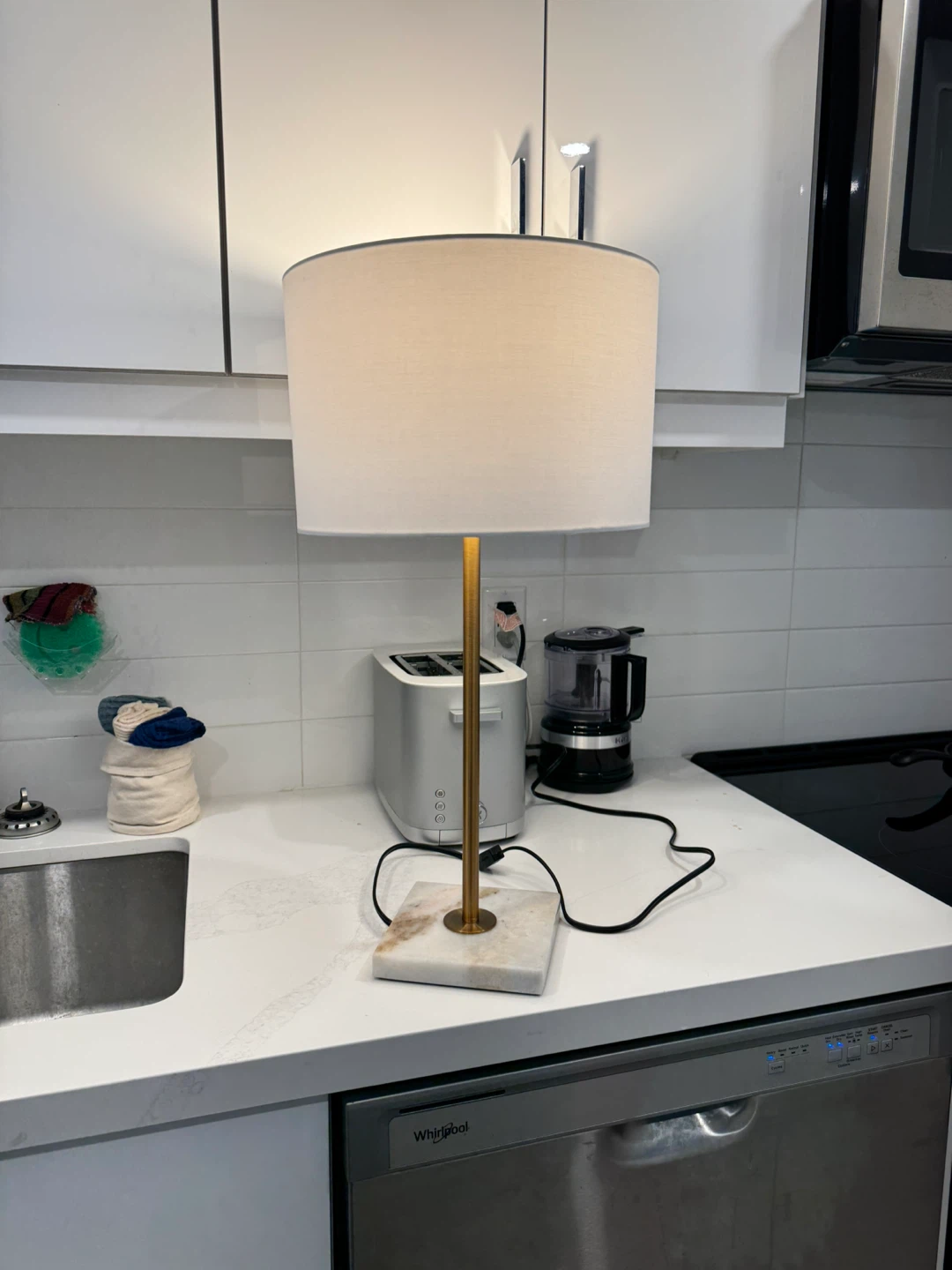 Structube Marble Table Lamp w/lightbulb - photo 2