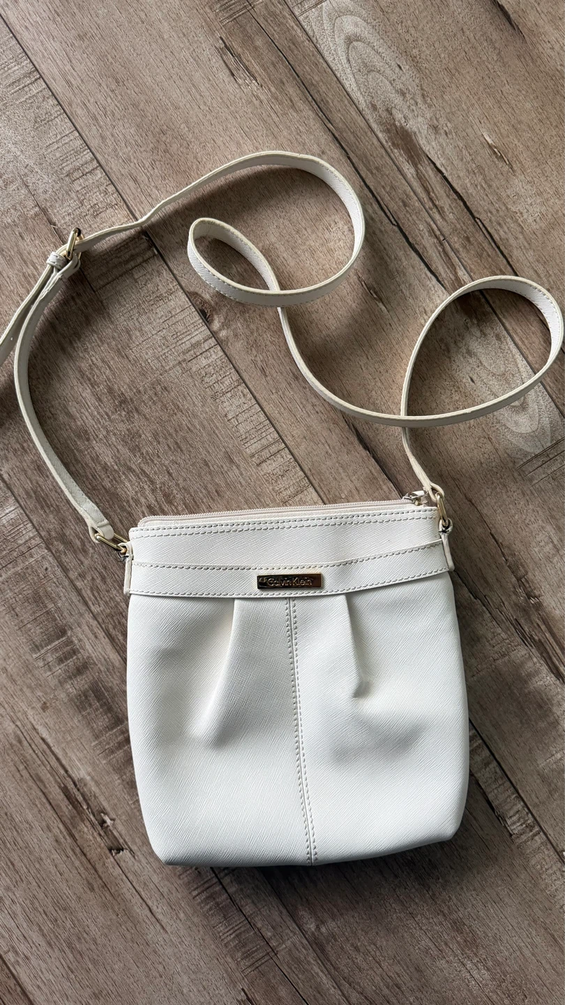 Calvin Klein White Crossbody Purse