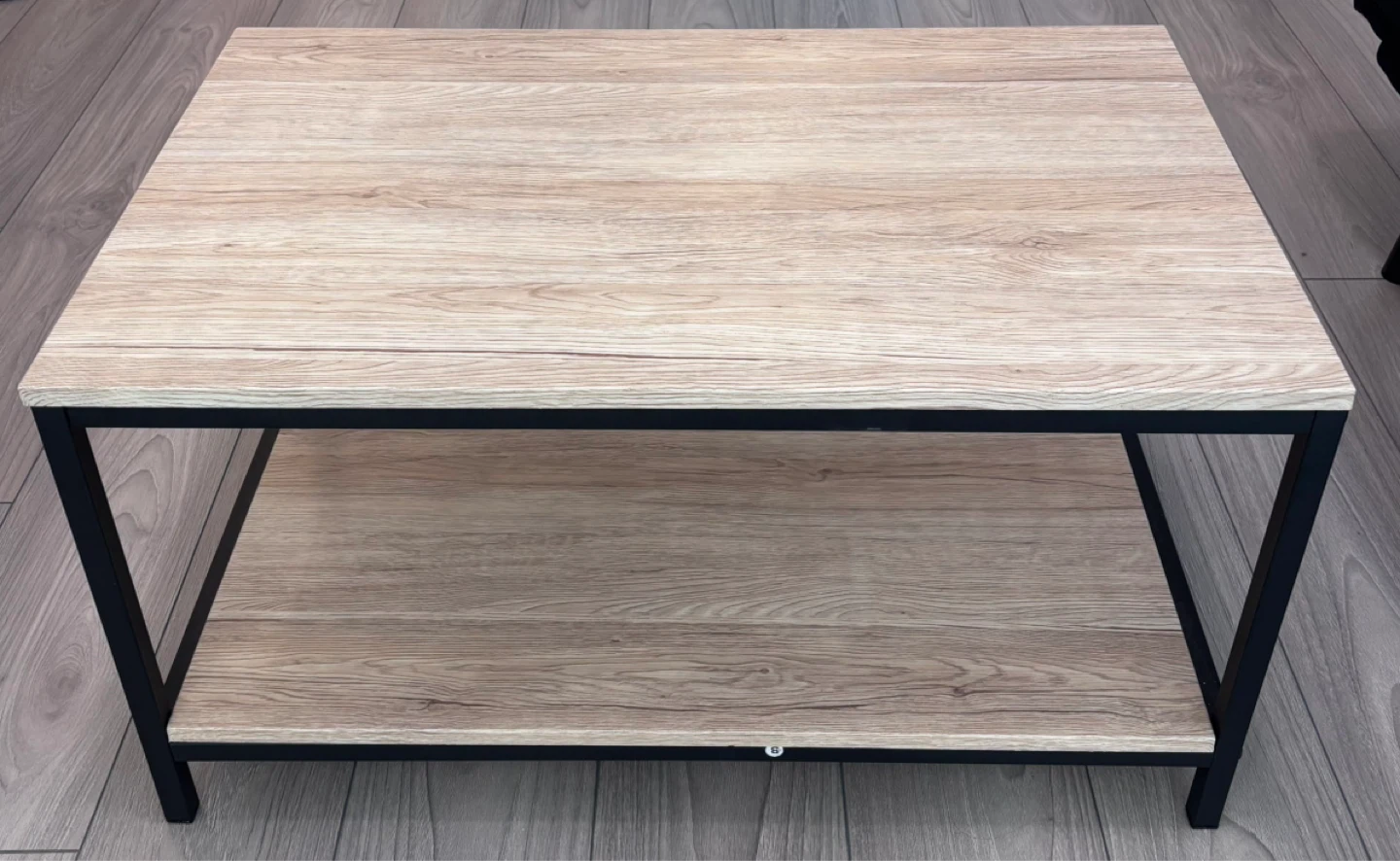 Light Oak Coffee Table with Shelf