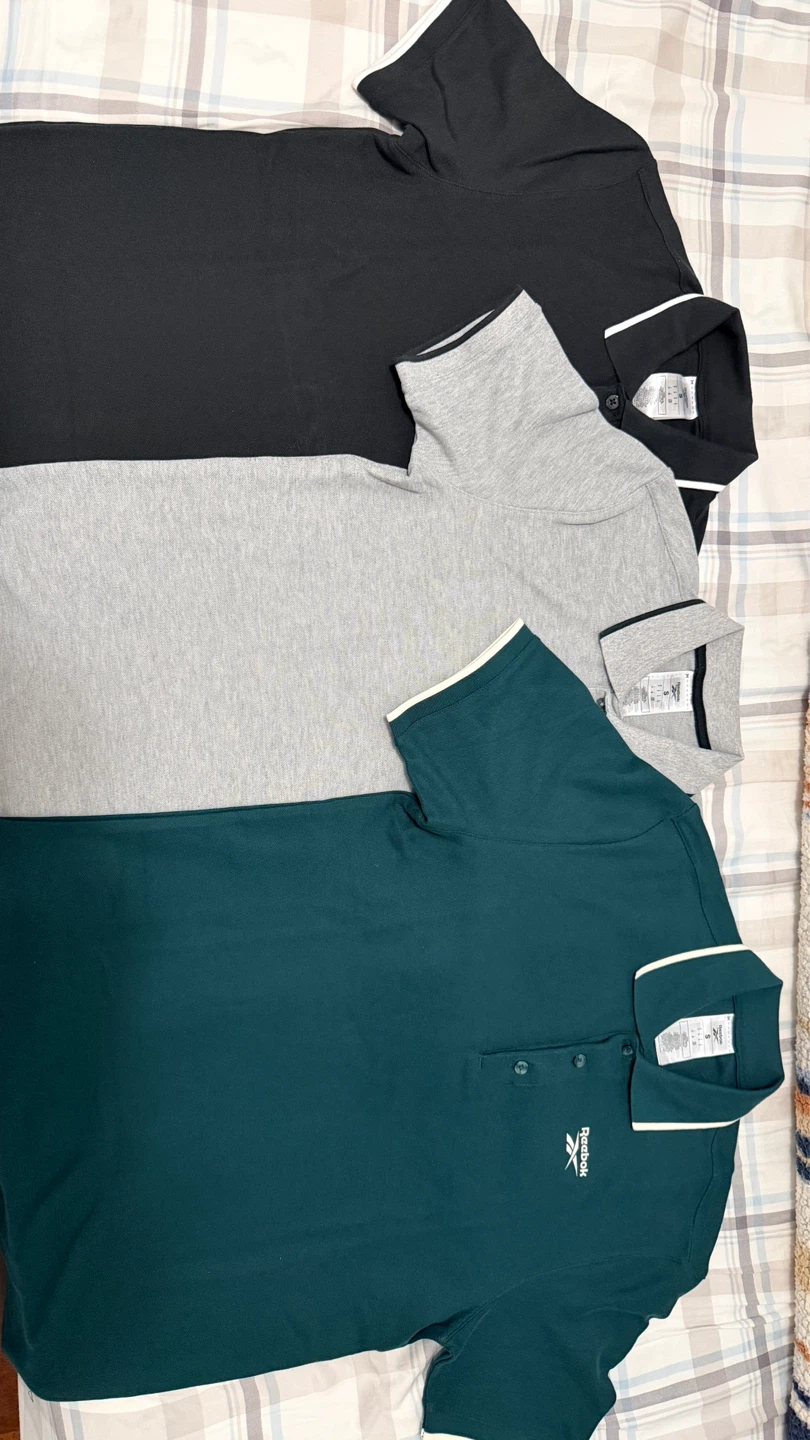 Bundle: 3 Reebok Men's Polo Shirts (Size S)