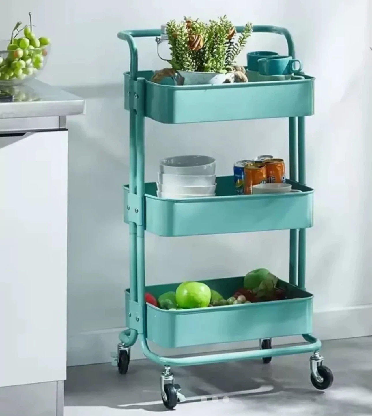 3-Tier Rolling Storage Cart