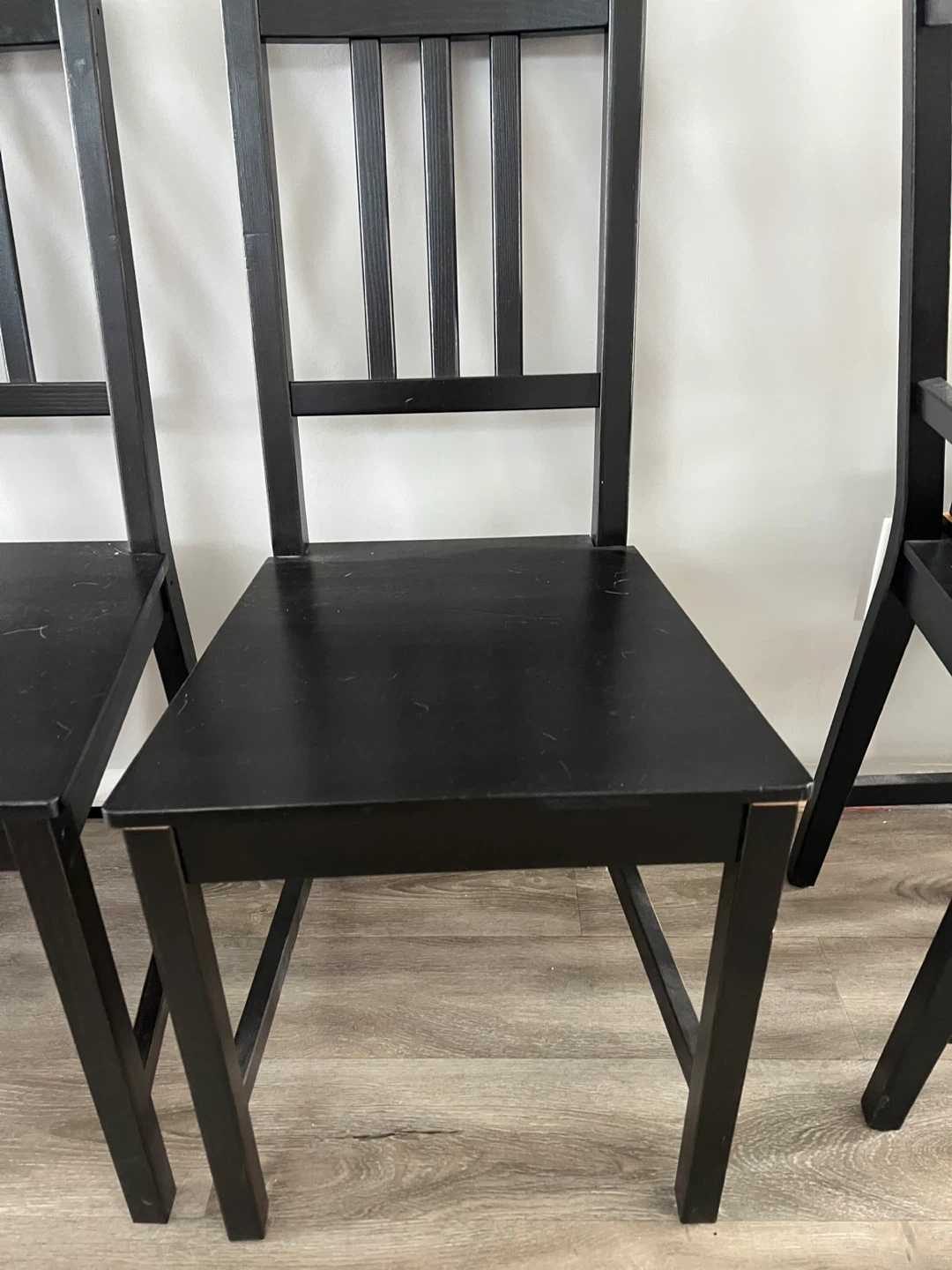 Black Wooden Dining Chairs (Set of 8) - photo 2