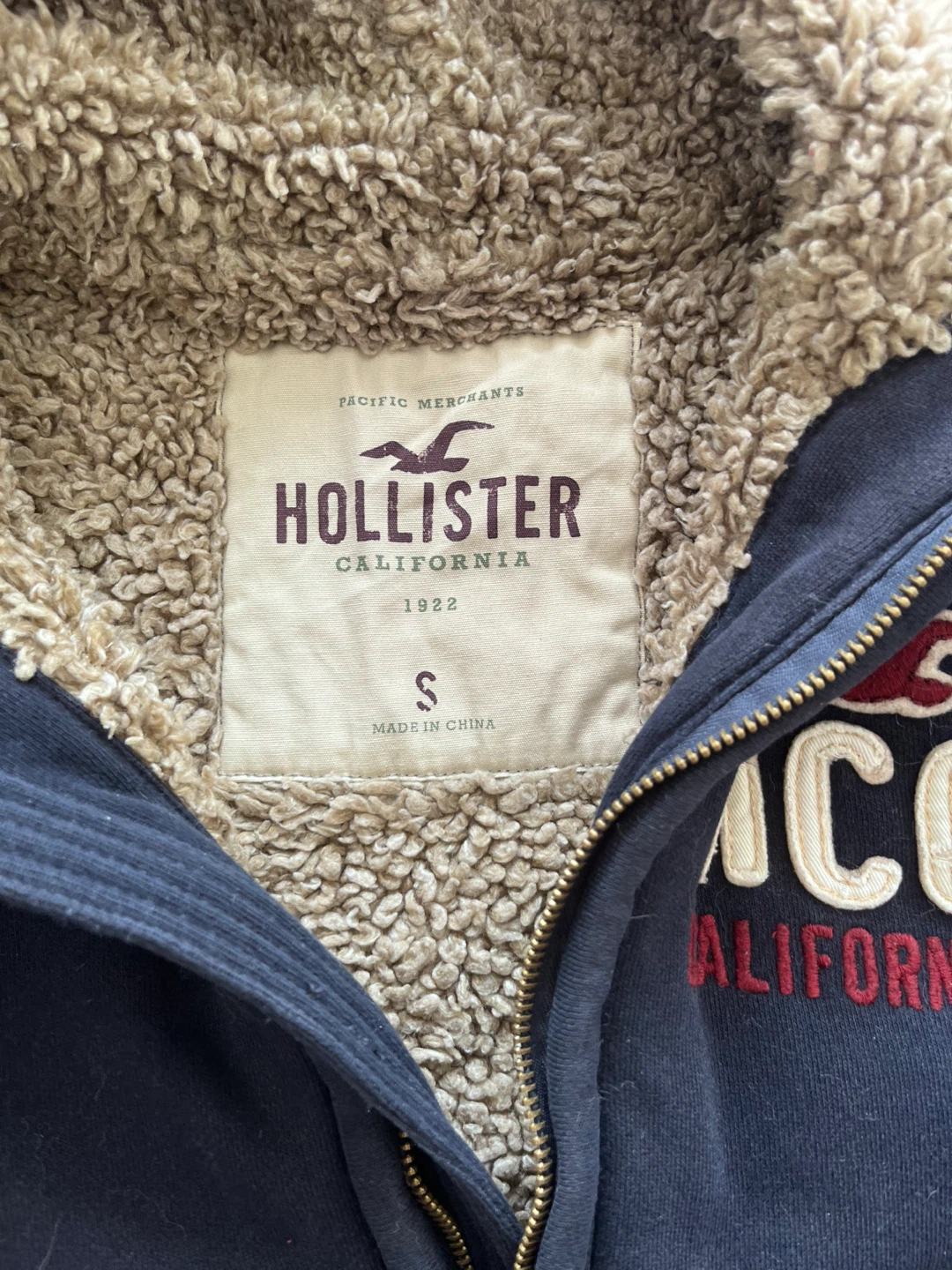 Hollister Sherpa Lined Zip Up Hoodie Size S - photo 2