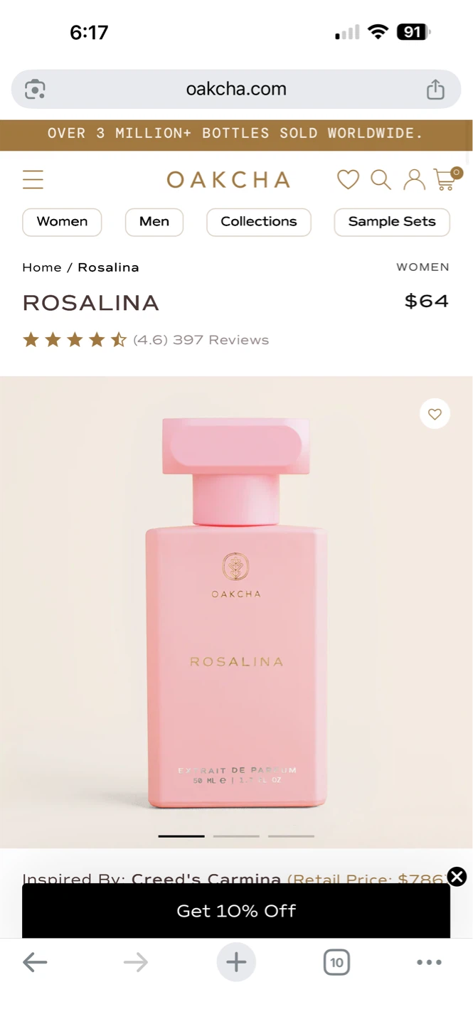 Oakcha Rosalina Extrait de Parfum for Women 50 mL