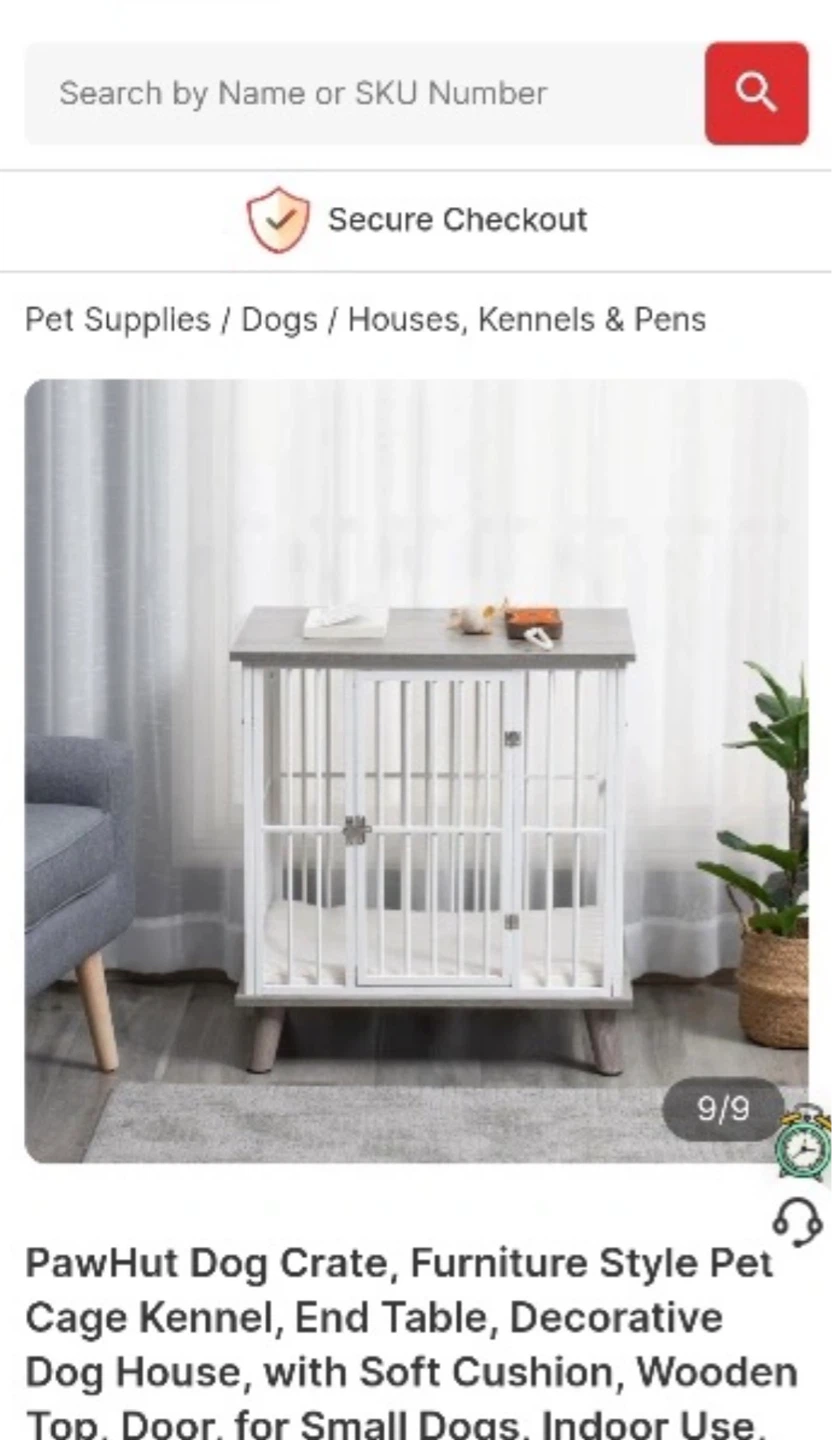 PawHut Dog Crate Furniture Style Pet Kennel