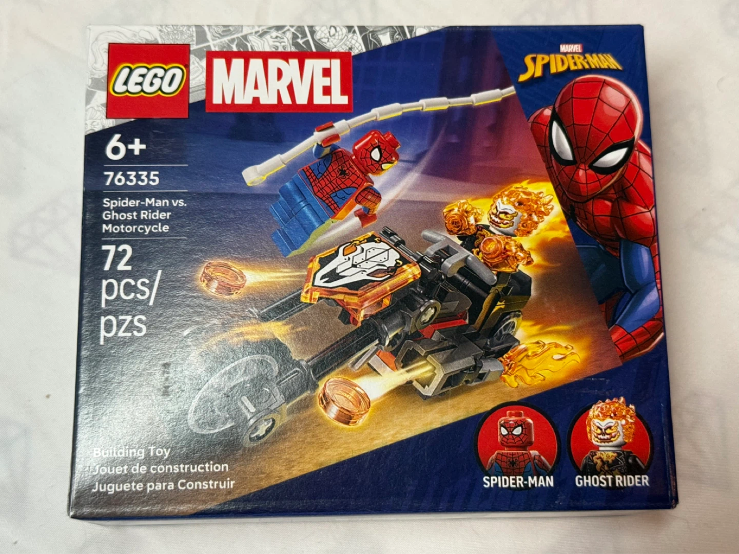 LEGO Marvel Spider-Man vs. Ghost Rider Motorcycle Set 76335