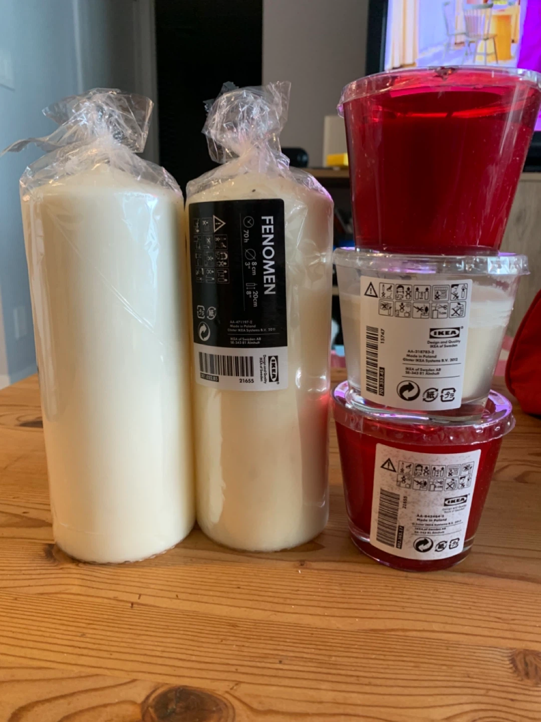 IKEA Fenomen Candles and Red Jar Candles - photo 2