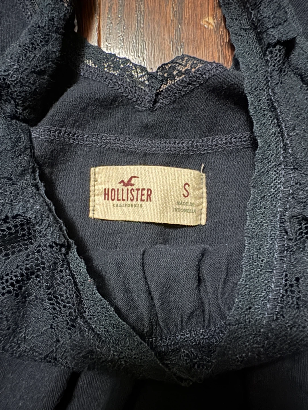 Vintage Hollister black Lace Trim Tank Top - Size S - photo 3