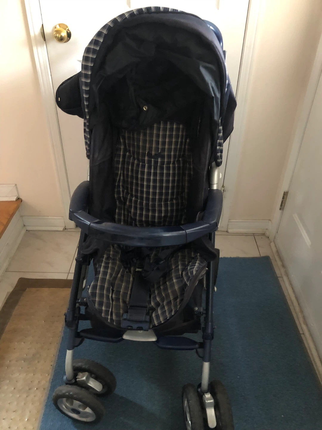 Blue Plaid Stroller - photo 3