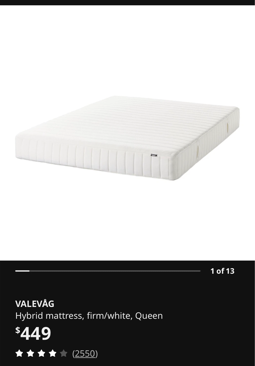 IKEA VALEVÅG Queen Hybrid Mattress - photo 2