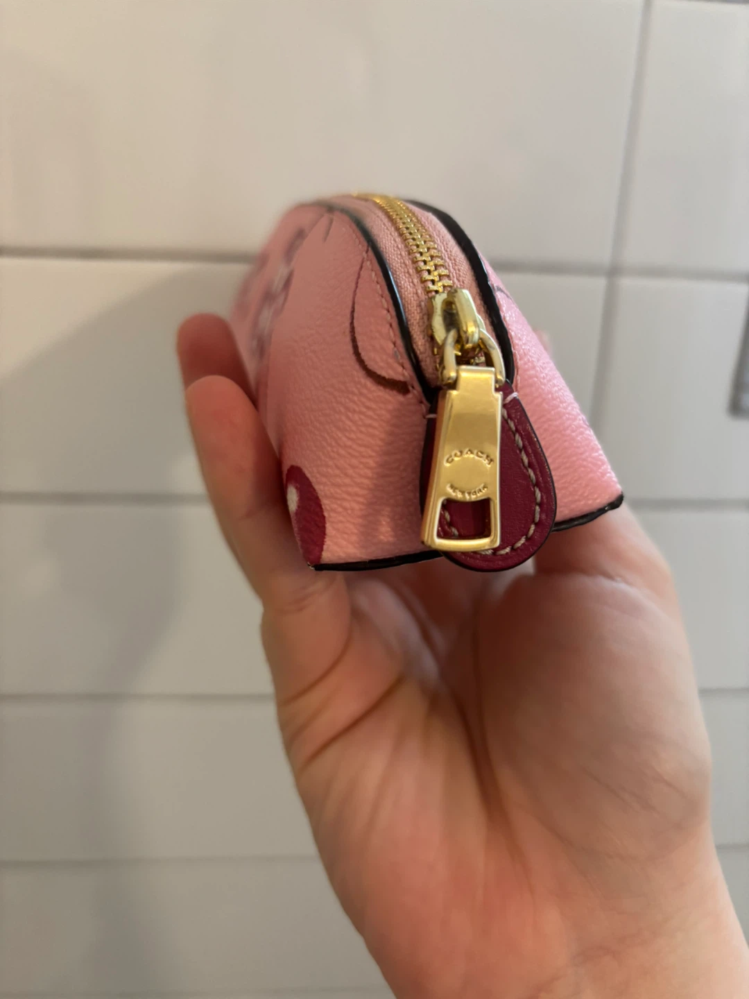 Coach Pink Cherry Print Pencil Case - photo 4