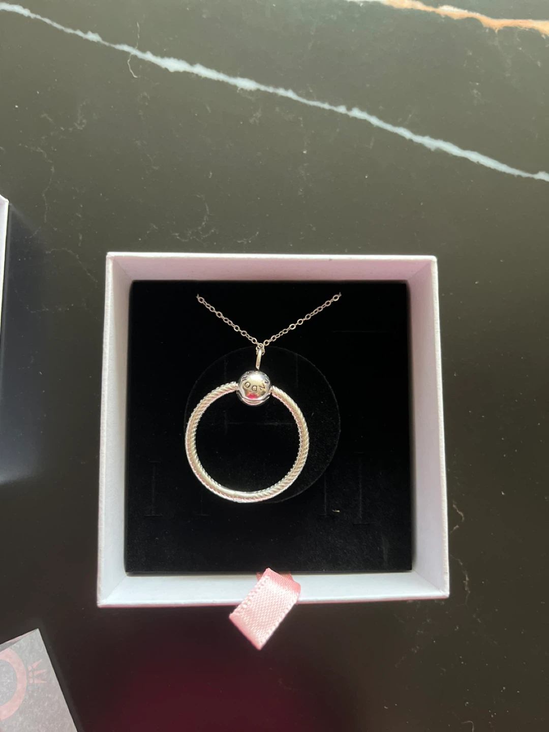 Pandora Sterling Silver Circle Necklace - photo 2