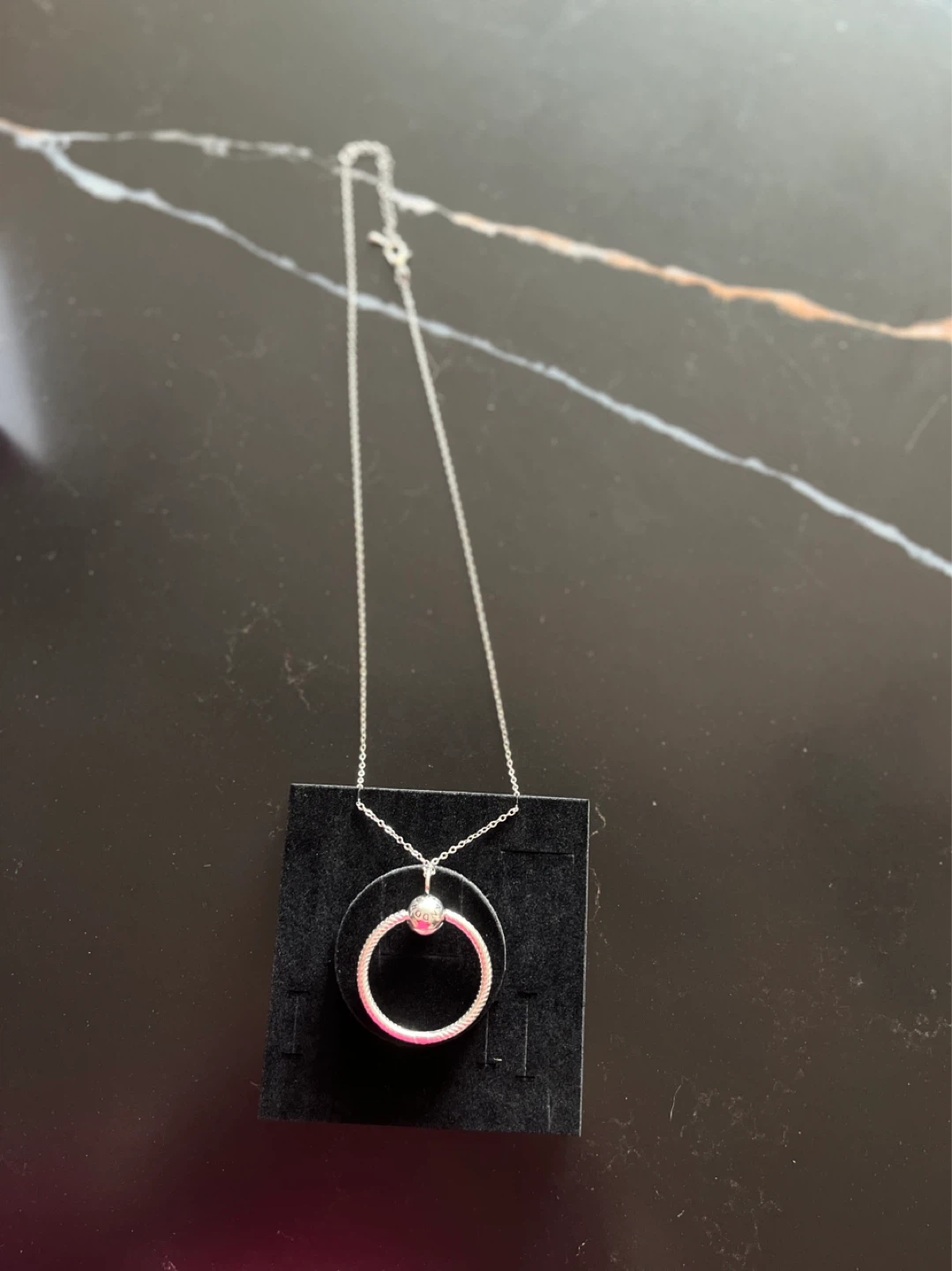 Pandora Sterling Silver Circle Necklace