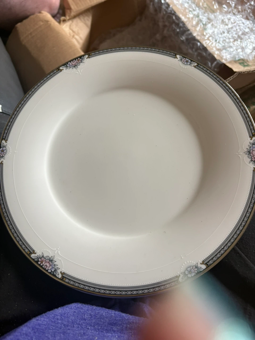 Vintage China Plate, Sugar Bowl, and Glass Set