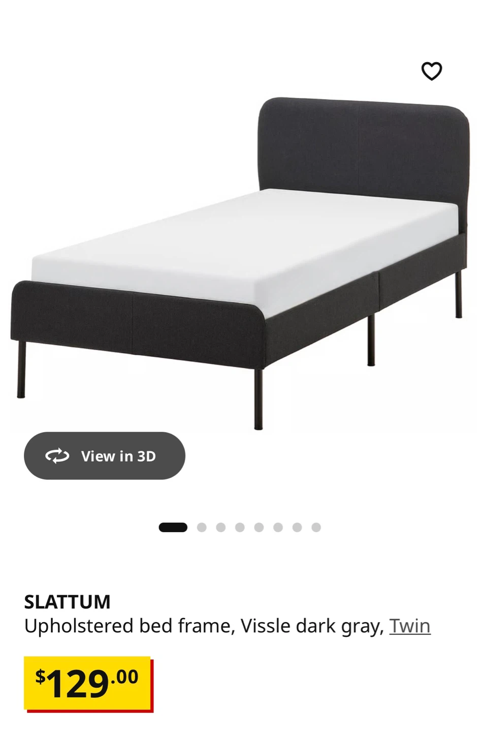 IKEA SLATTUM Bed Frame - twin (mattress optionally inc. free) - photo 2