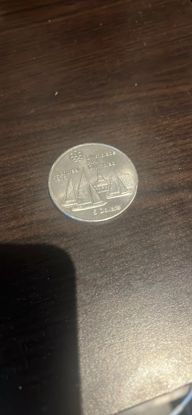 1976 Montreal Olympics 5 Dollar Coin