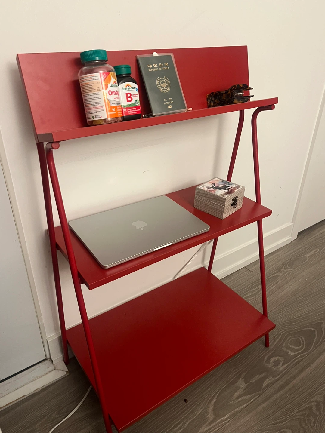 Ikea kronikol Red 3-Shelf Storage Stand
