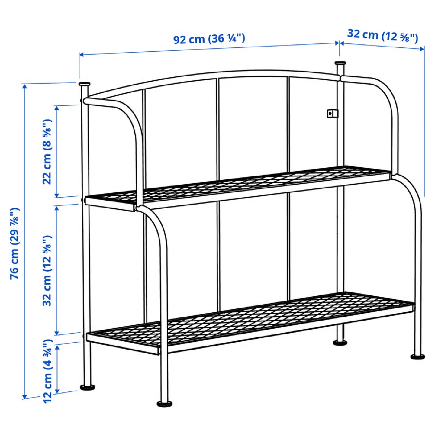 LÄCKÖ Shelf unit, gray outdoor/indoor, - photo 5