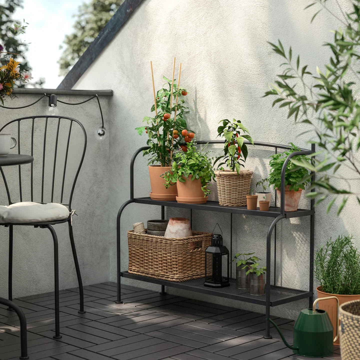 LÄCKÖ Shelf unit, gray outdoor/indoor, - photo 3