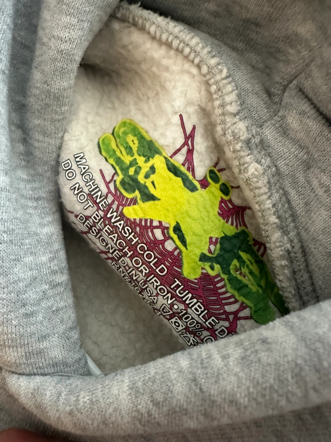 Grey Sp5der Hoodie - photo 3