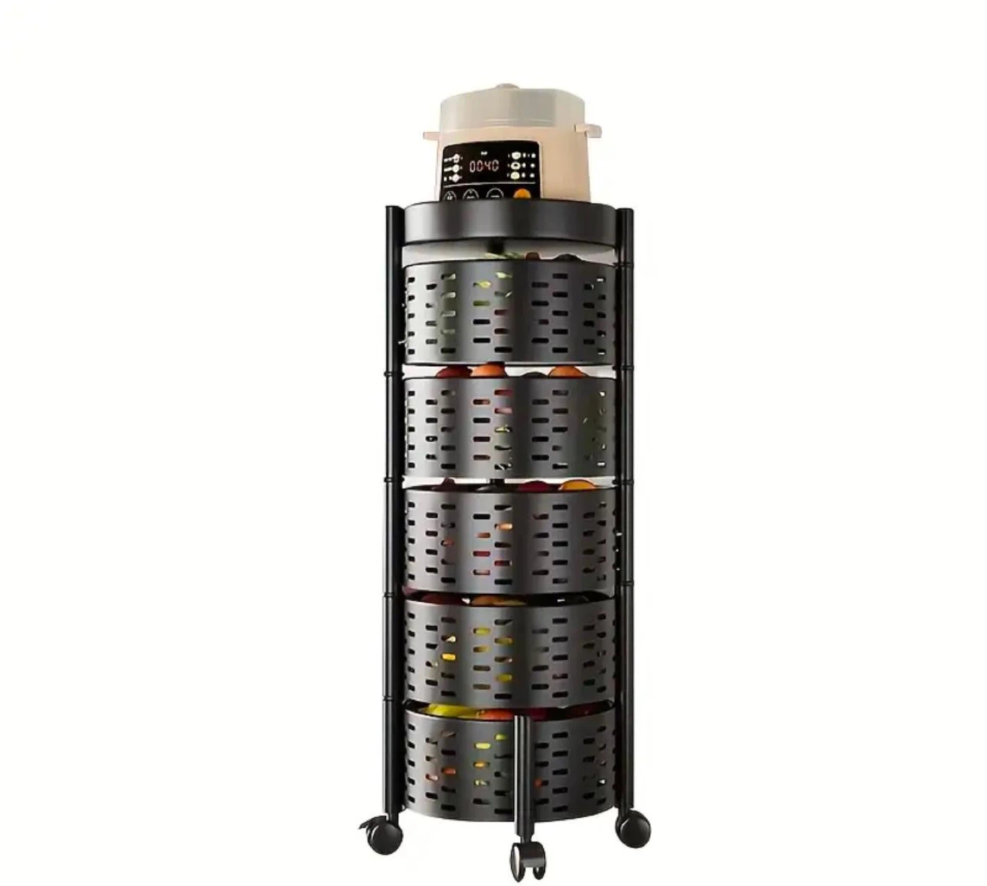 5-Tier Rotating Fruit Basket - Black - photo 3