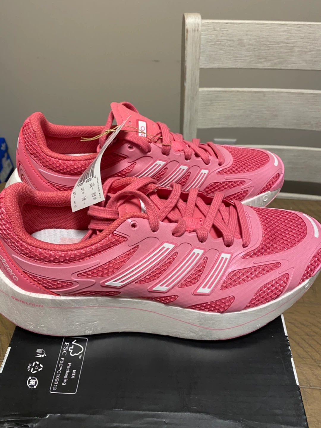 Brand new Adidas Adizero ArukU J Pink Running Shoes