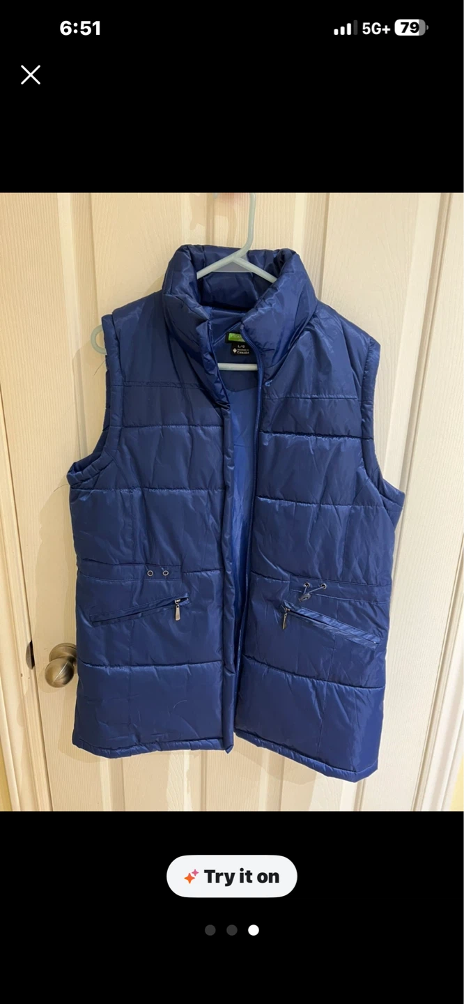 Cedar Valley Puffer Vest L/G Navy Blue