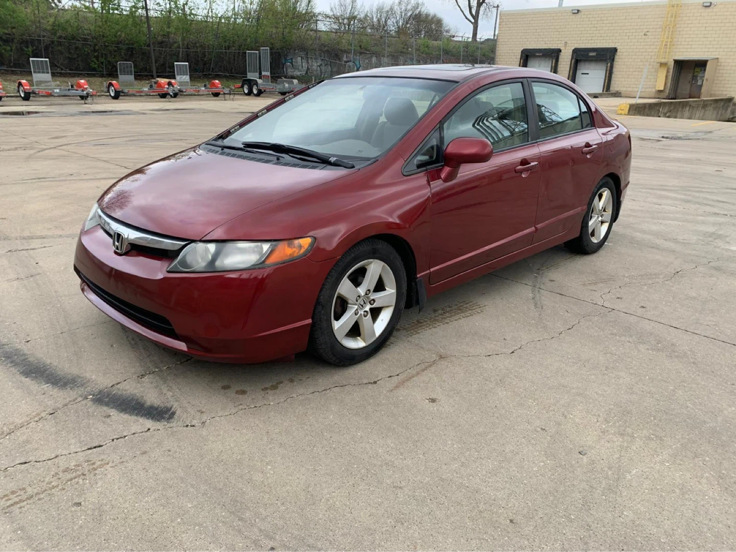 2008 Red Honda Civic Sedan
