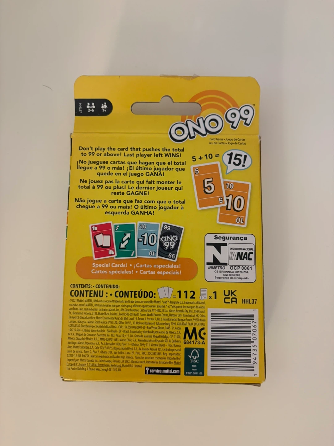 UNO ONO 99 Card Game - photo 2