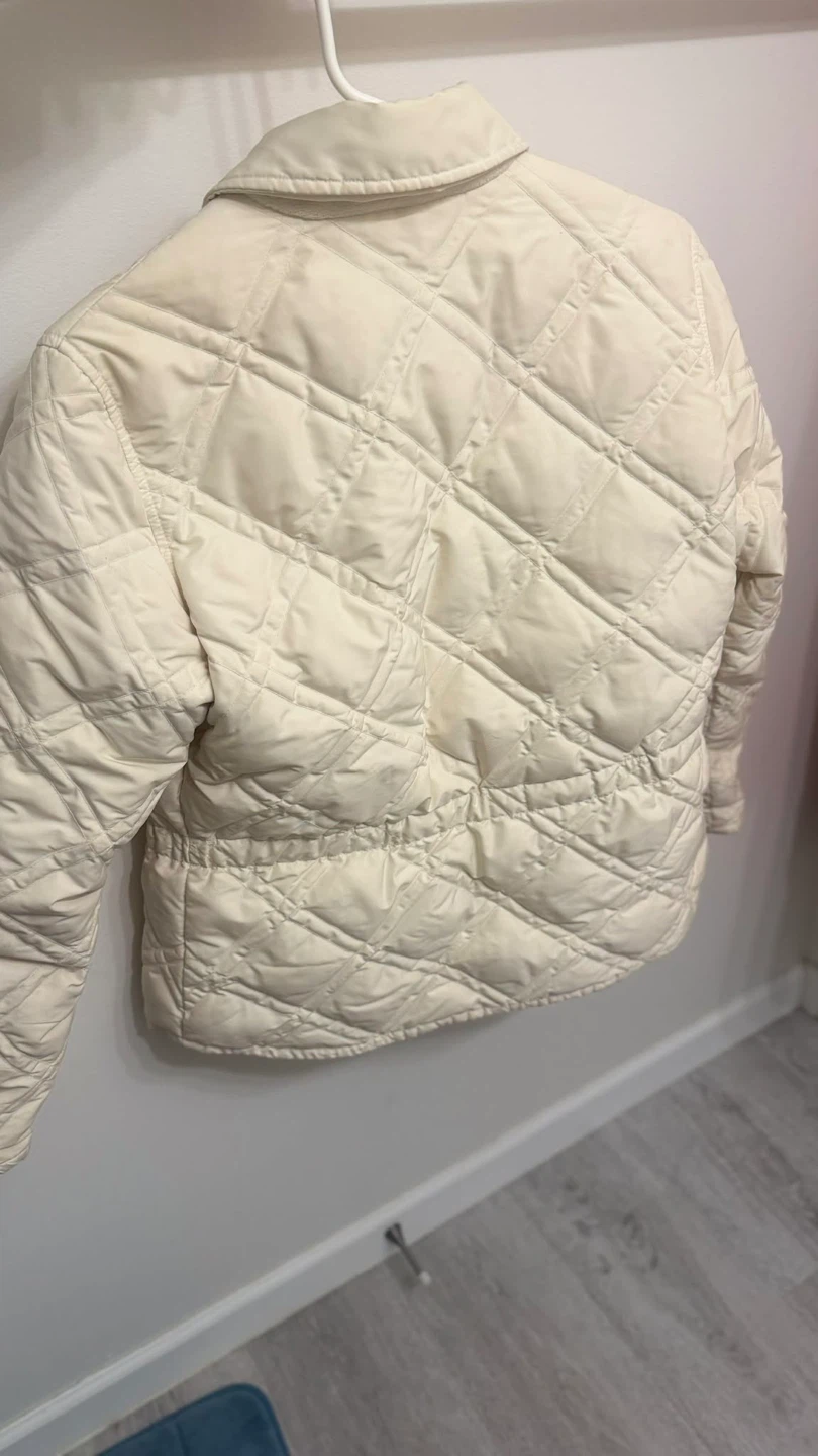 Eddie Bauer Quilted Down Jacket Cream Size M - photo 2