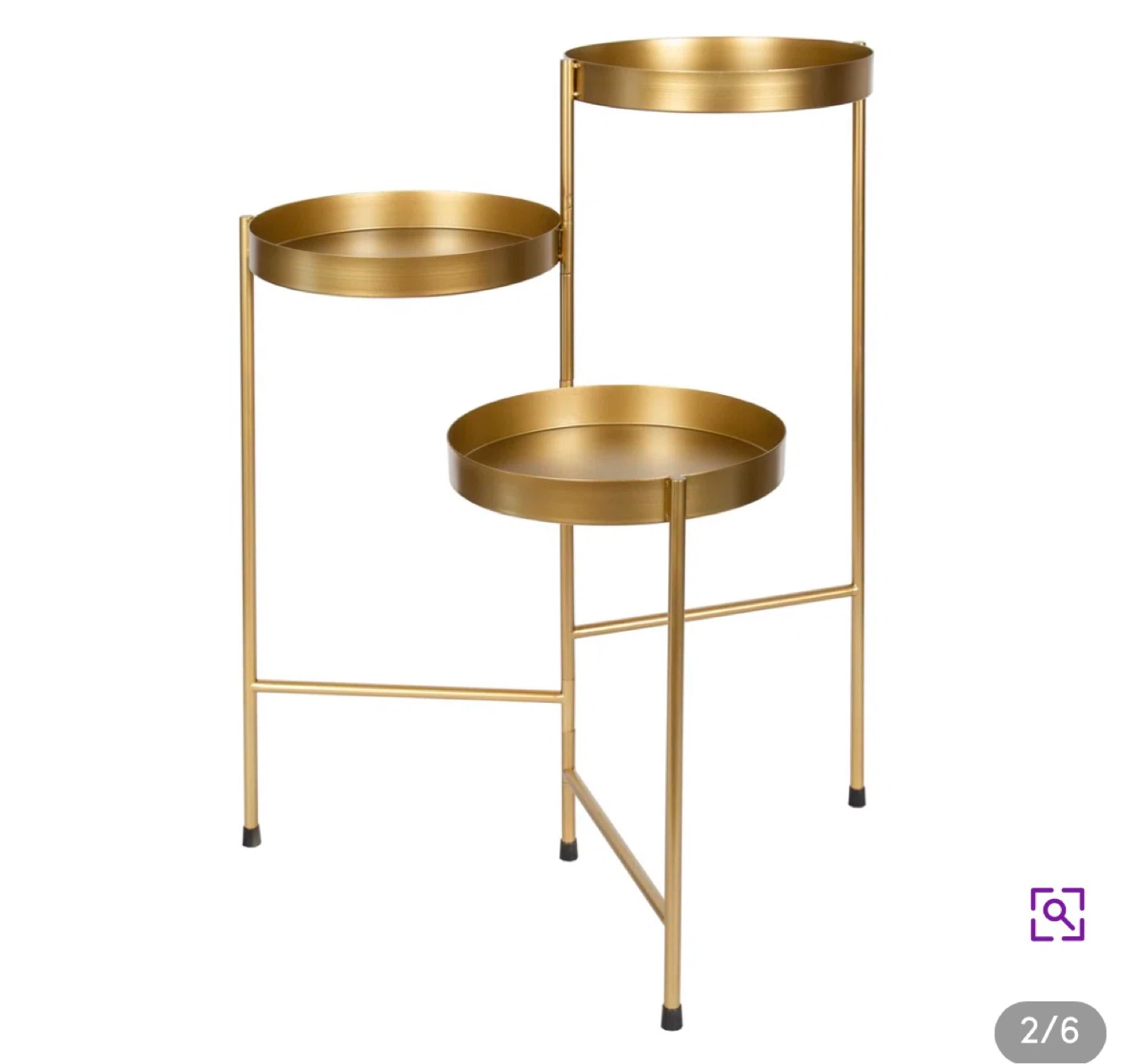 Gold Tiered Plant Stand - photo 3