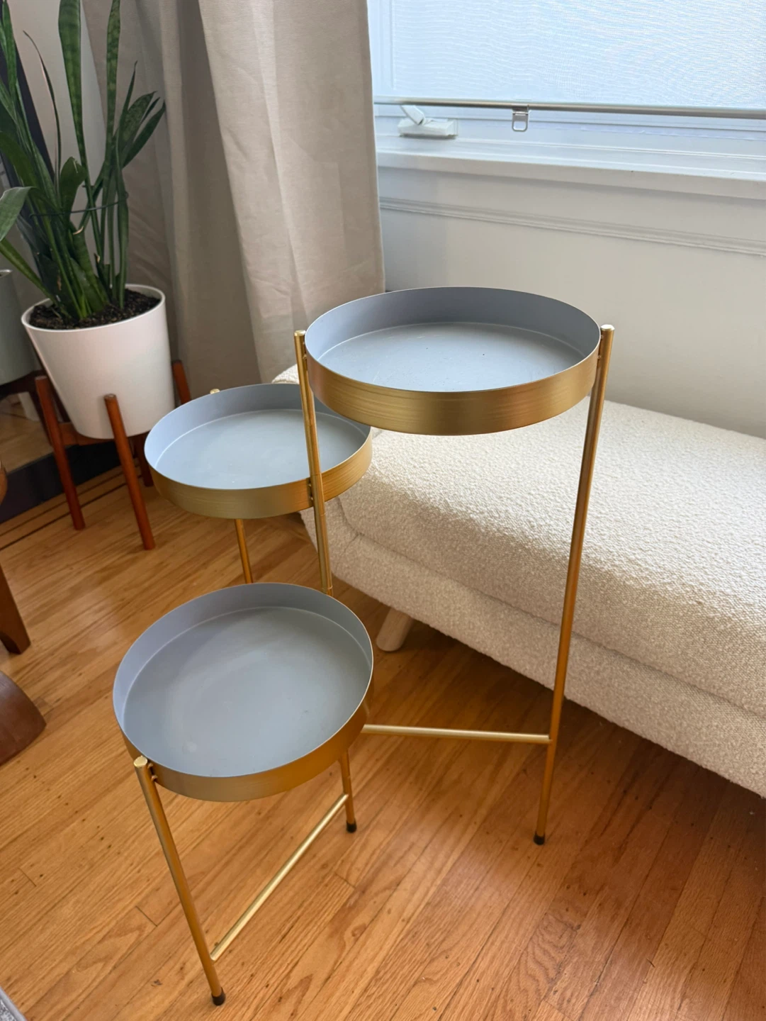 Gold Tiered Plant Stand - photo 4