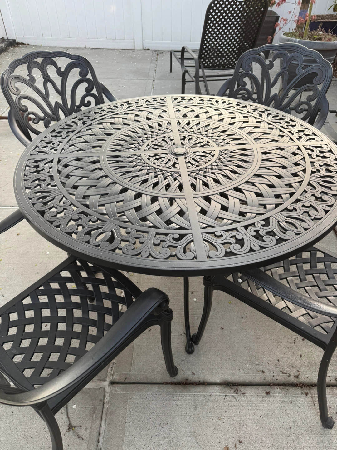 Aluminum patio dining set - photo 3