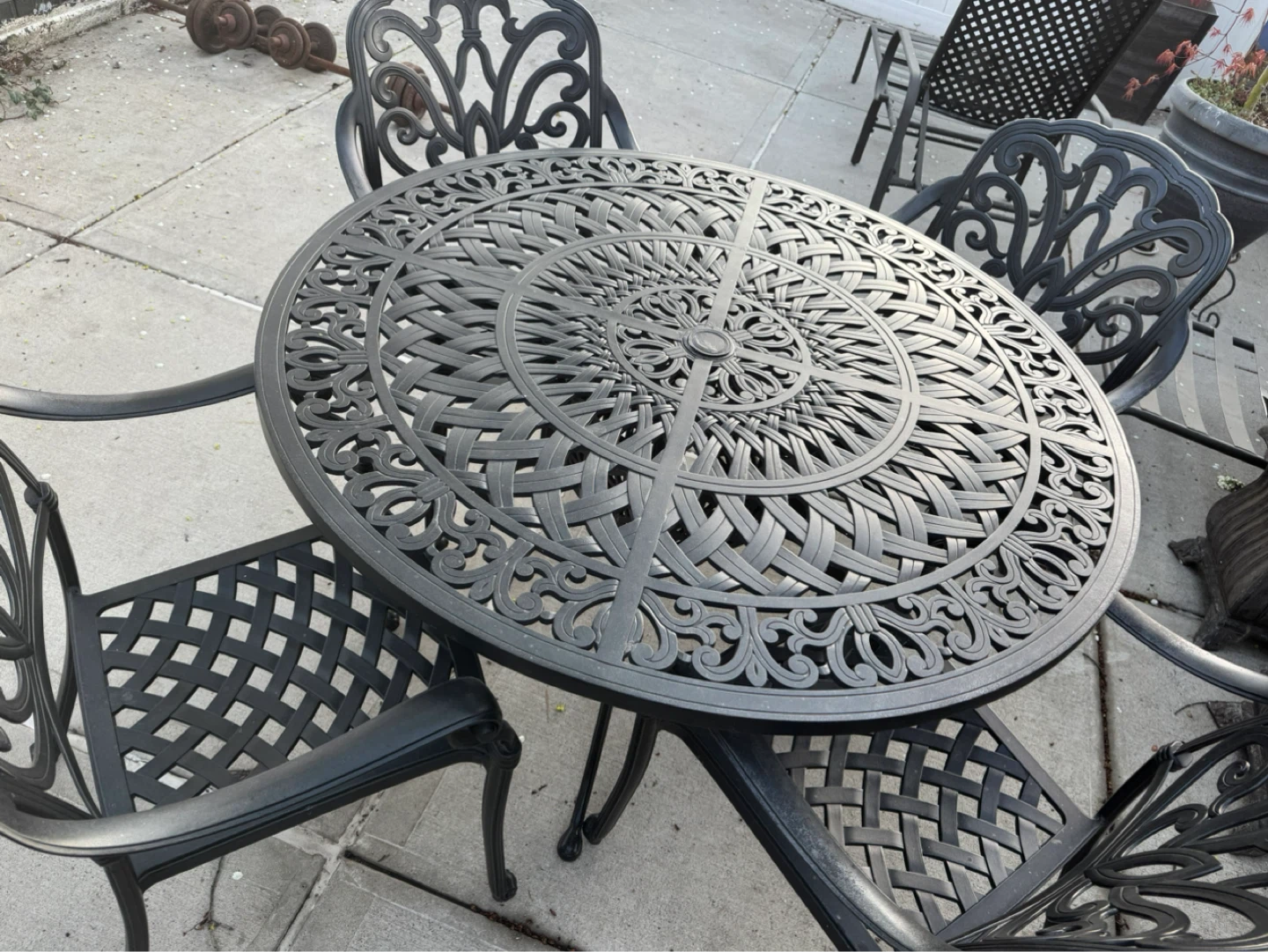 Aluminum patio dining set - photo 4