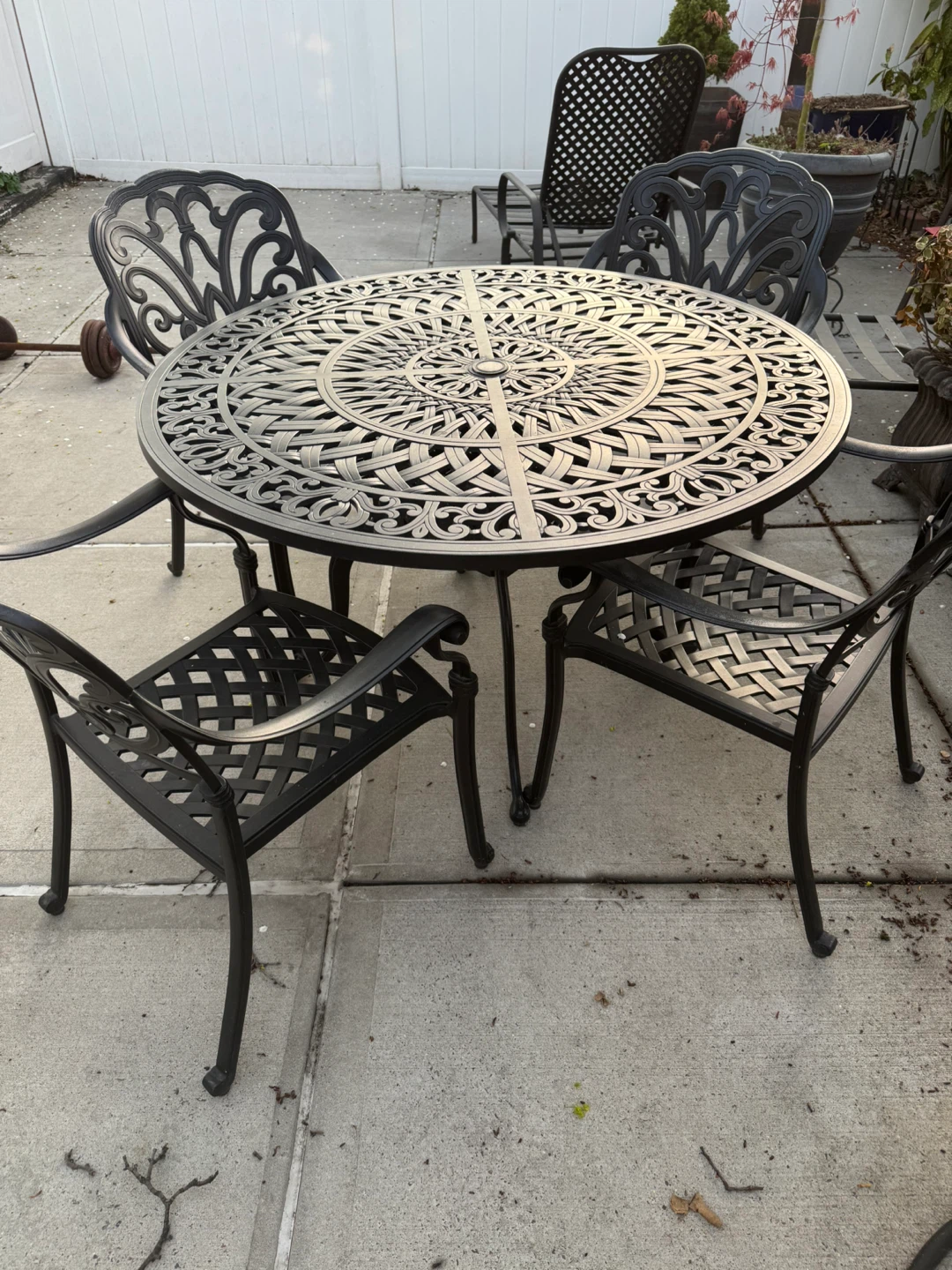 Aluminum patio dining set - photo 5