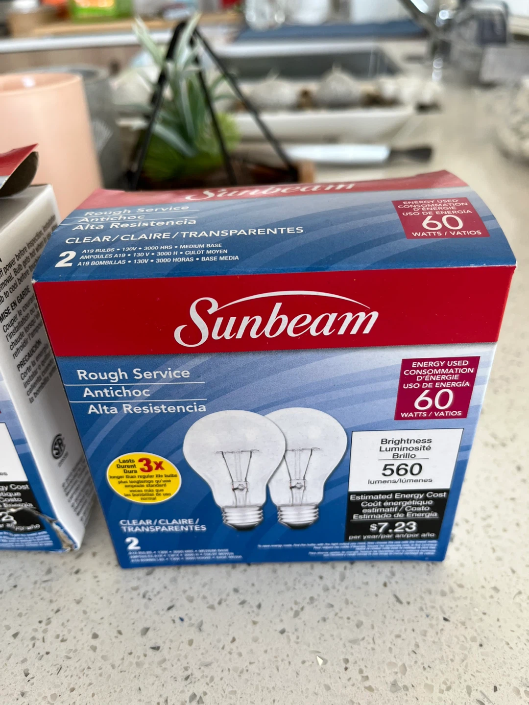 Sunbeam Rough Service 60W Incandescent Light Bulbs (2 Pack) - photo 3