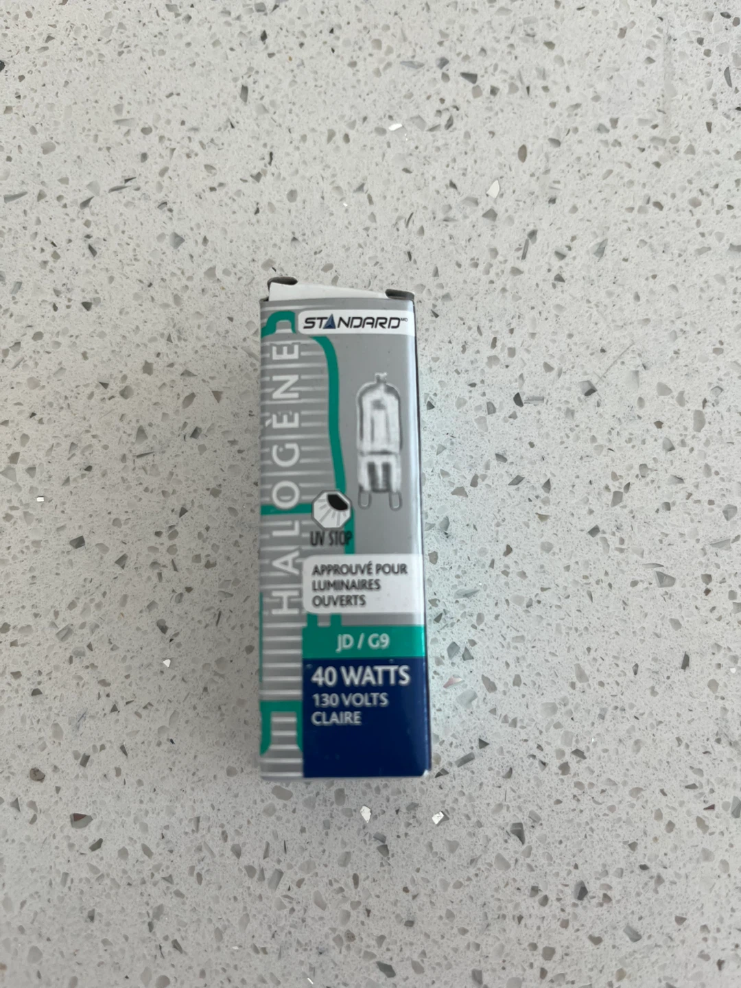 Standard Halogen Light Bulb JD/G9 40W 130V Clear