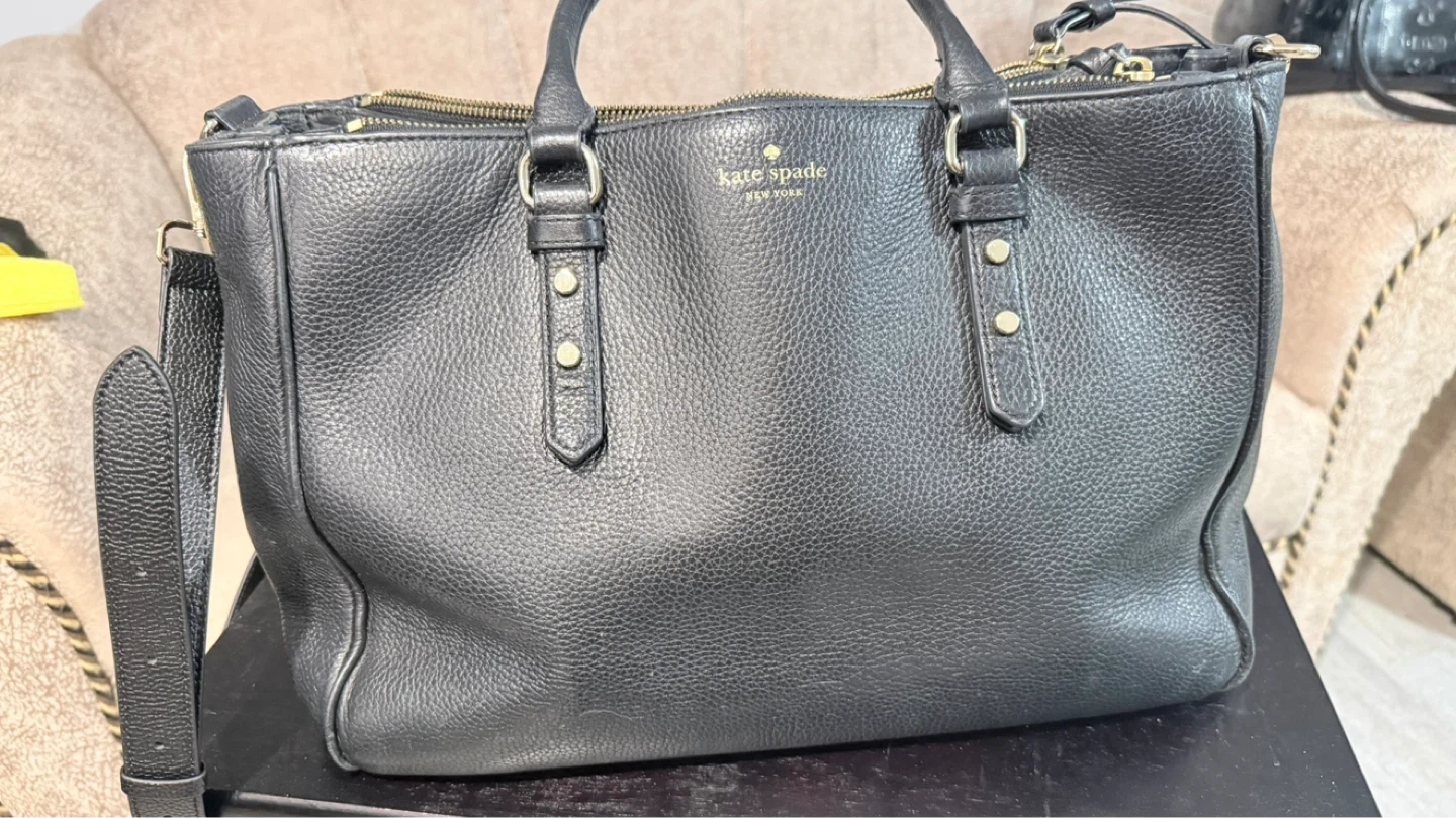 Kate Spade Black Mulberry Street Leighann Porcini Bag