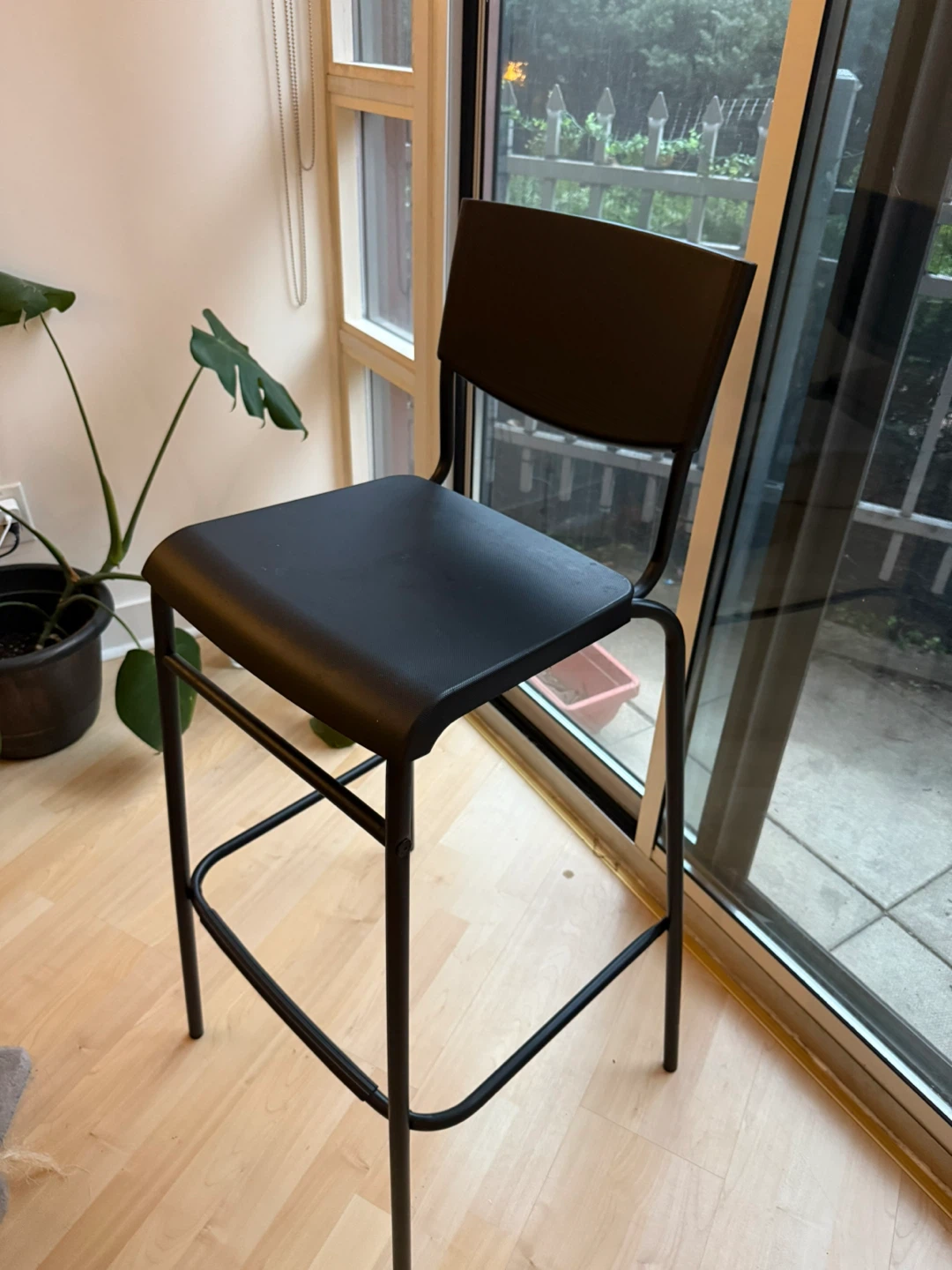 Ikea Stig Black Bar Stools x 2