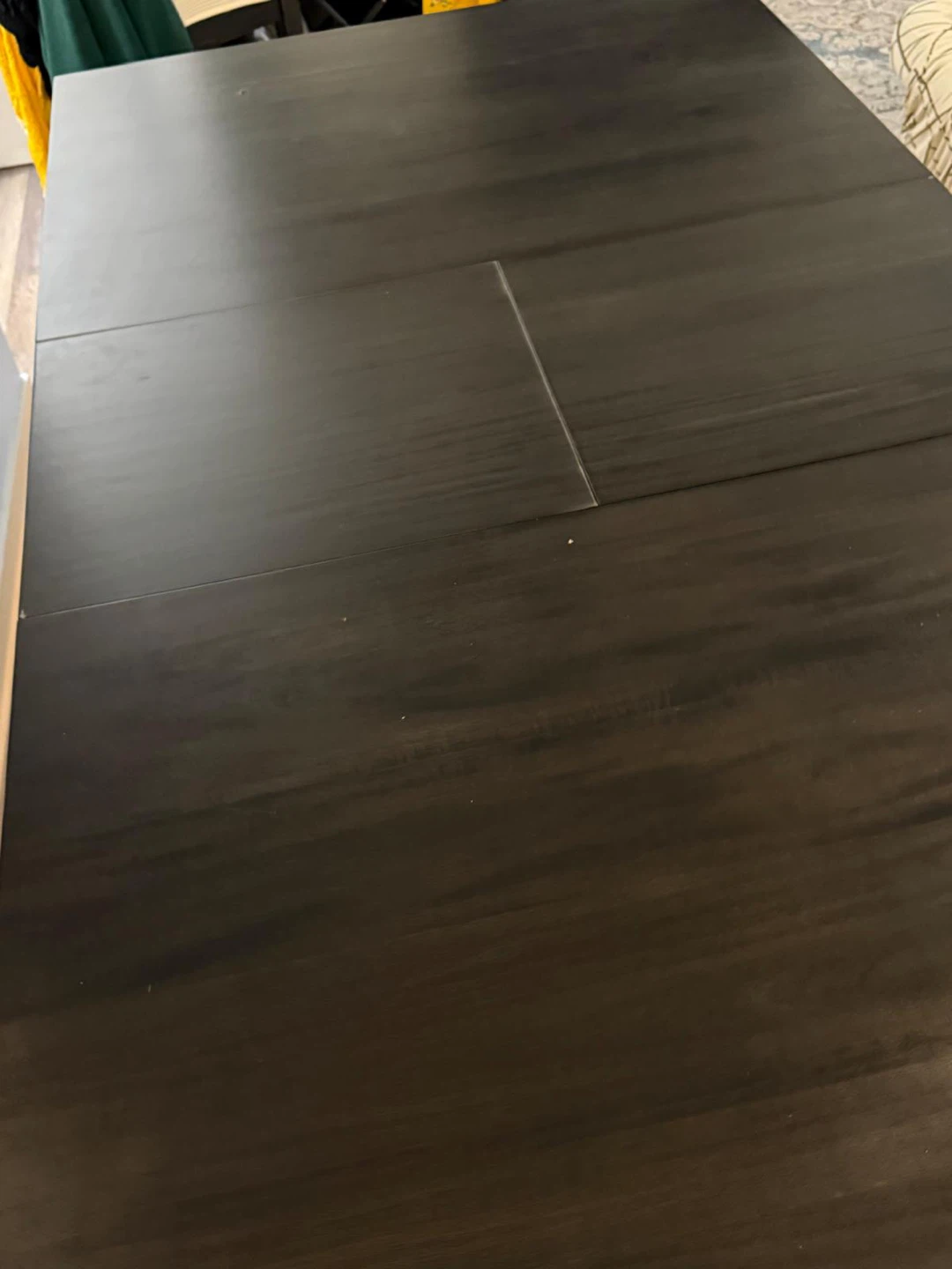 Expandable Dark Wood Dining Table with Storage Cabinet - photo 3