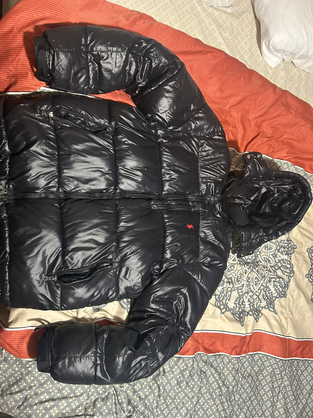 POLO black puffer jacket - photo 3