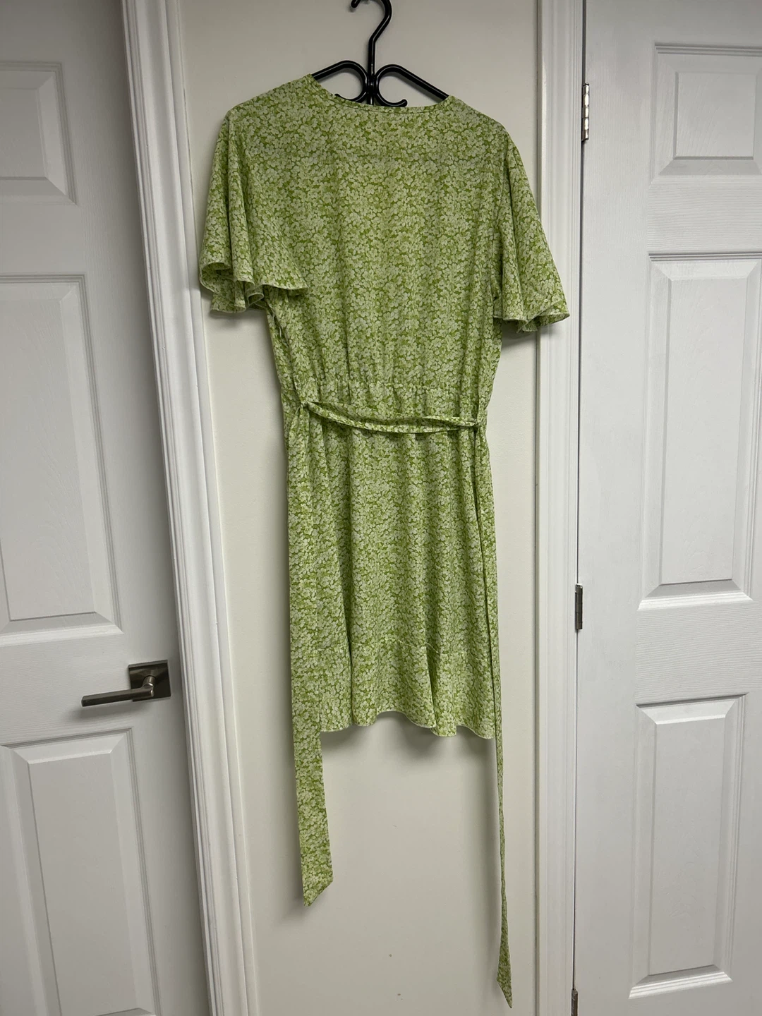 Light Green Floral Wrap Dress - photo 3