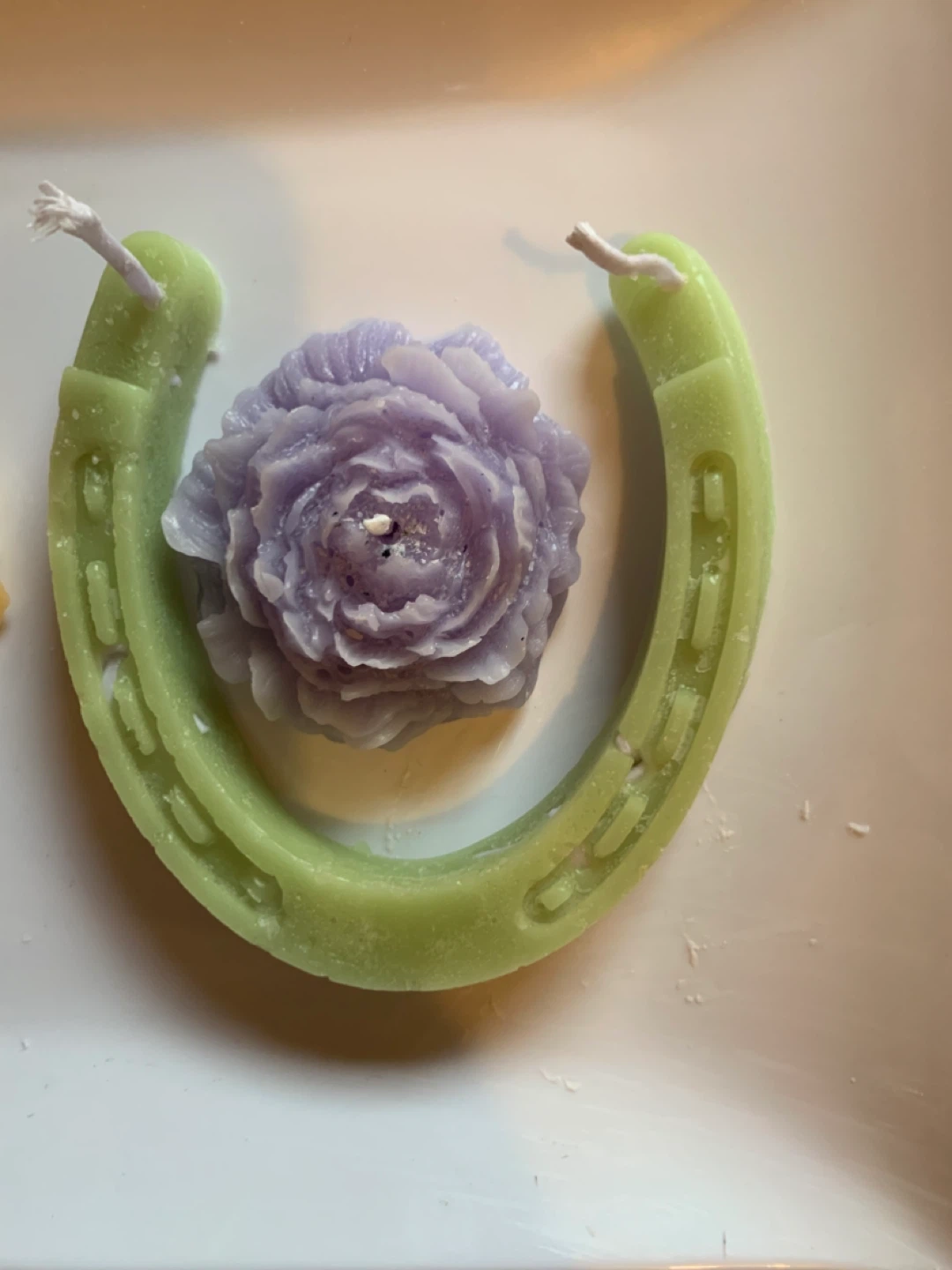 Handmade beeswax  unscented  candles - photo 4