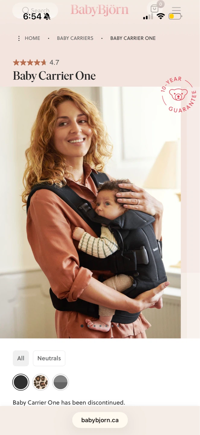 BabyBjörn Baby Carrier One - Black - photo 3