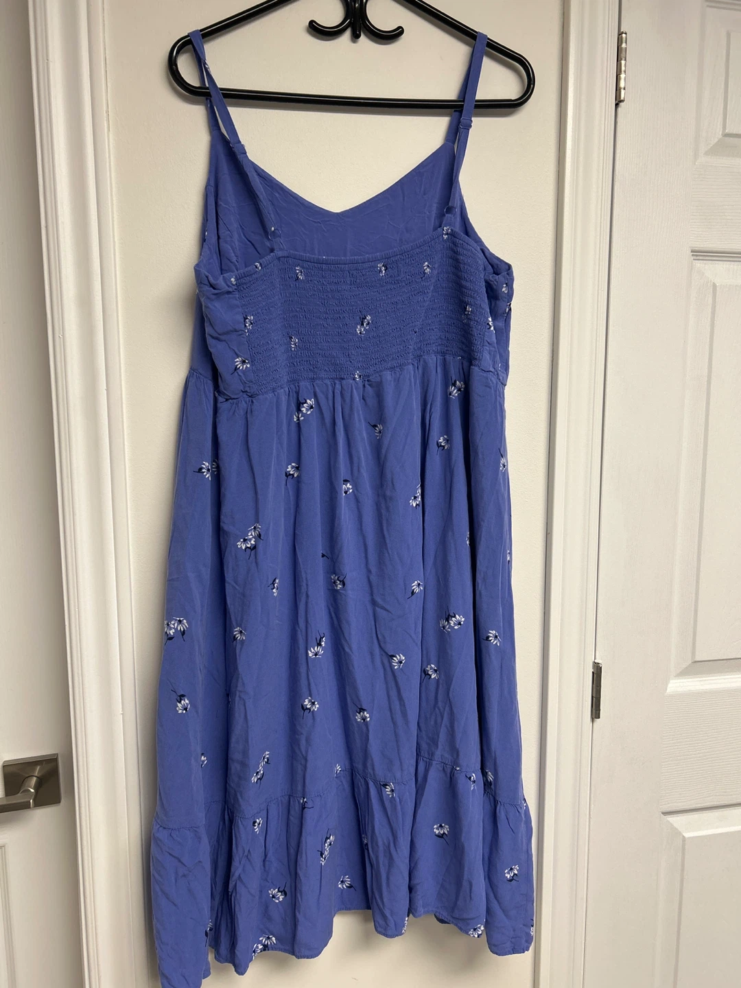 Old Navy Smocked Tiered Dress - Lavender Floral Print - XL - photo 3