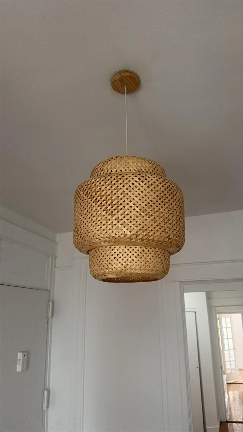 Woven Bamboo Pendant Light Fixture